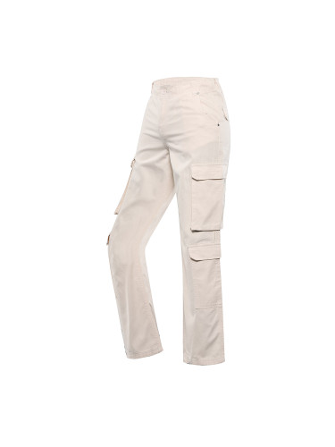 Women's wide pocket pants nax NAX SERDA pastel parchment