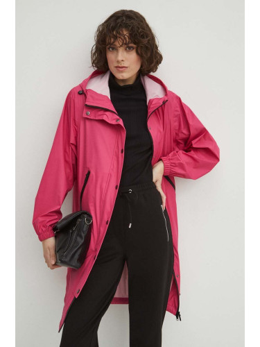 Непромокаемо палто Medicine дамски в розово преходен модел с уголемена кройка