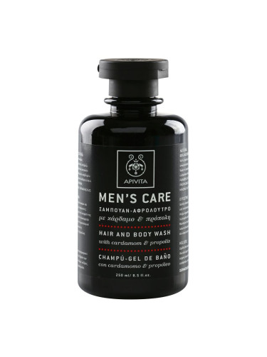 Apivita Men's Care Hair and Body Wash with Cardamon & Propolis шампоан и душ гел 2 в 1 250 мл.