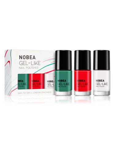 NOBEA Day-to-Day 3-Piece Gel-like Nail Polish set комплект лак за нокти 3x6 мл.