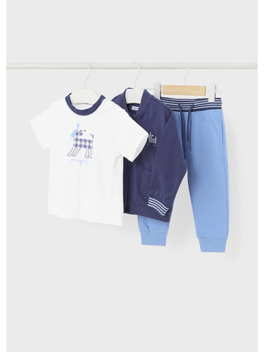 Бебешки комплект от три части в син цвят  Mayoral