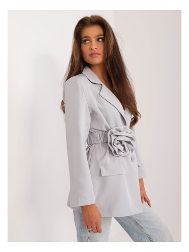 Grey elegant jacket with lining