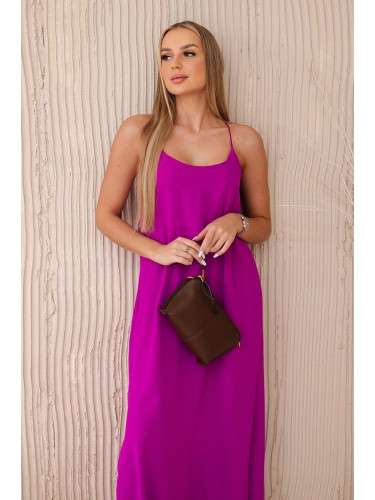Long purple sundress with straps
