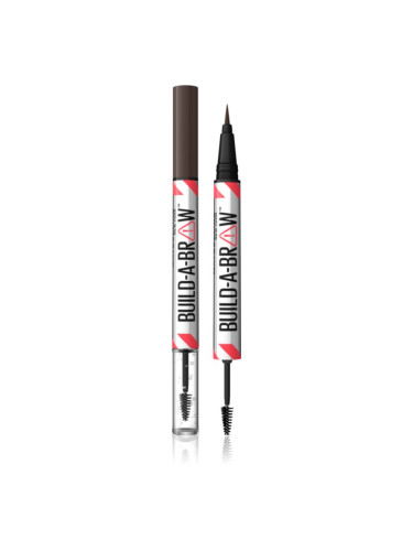 Maybelline Build-A-Brow двустранен молив за вежди за фиксиране и оформяне цвят 260 Deep Brown 1 бр.