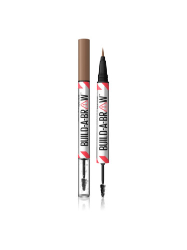 Maybelline Build-A-Brow двустранен молив за вежди за фиксиране и оформяне цвят 255 Soft Brown 1 бр.