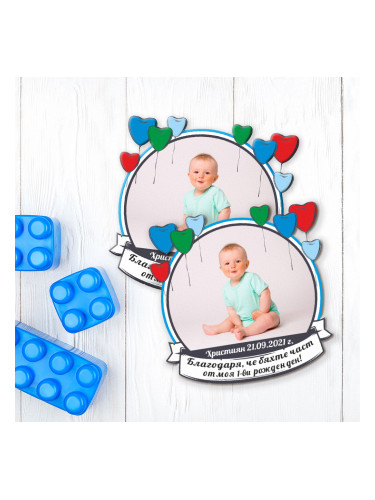 Кръгъл магнит за рожден ден-момче 2