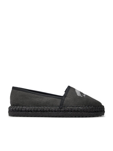 Tommy Jeans Еспадрили Tjw Varsity Espadrille EN0EN02470 Черен