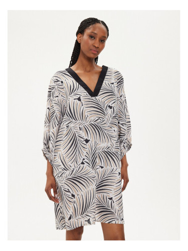 Selmark Лятна рокля BK795 Бежов Regular Fit