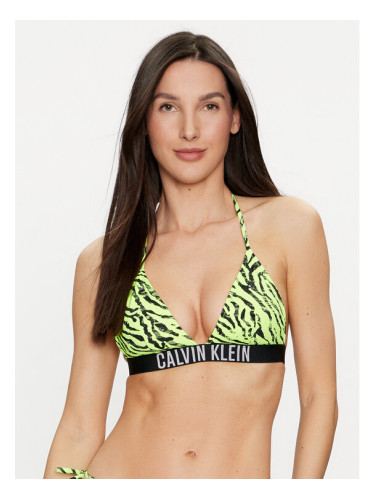 Calvin Klein Swimwear Горнище на бански KW0KW02331 Зелен