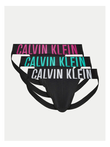 Calvin Klein Underwear Комплект 3 чифта слипове Jock Strap 000NB3606A Черен