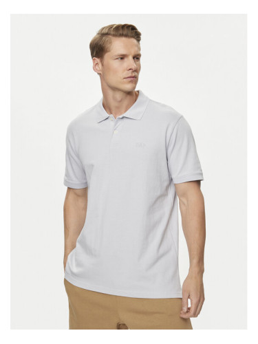 Gap Тениска с яка и копчета 586306-13 Сив Regular Fit