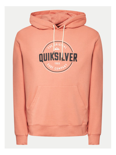 Quiksilver Суитшърт Circle Up Hoodie EQYSF03151 Оранжев Regular Fit