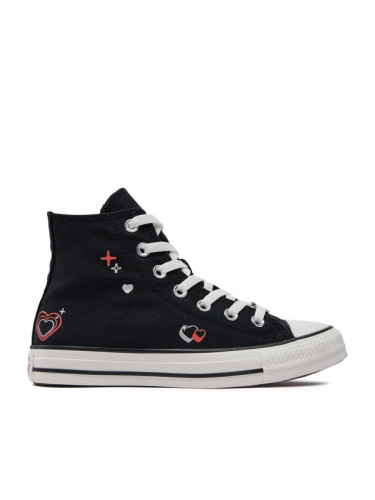 Converse Кецове Chuck Taylor All Star Y2K Heart A09116C Черен