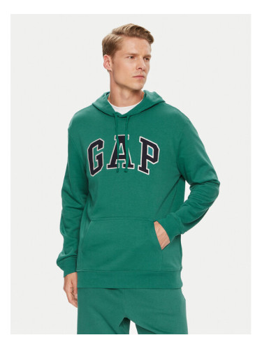 Gap Суитшърт 868460-00 Зелен Regular Fit