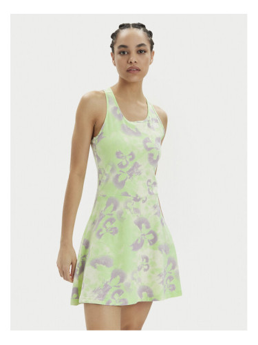 adidas Лятна рокля Floral Graphic IS4246 Зелен Slim Fit
