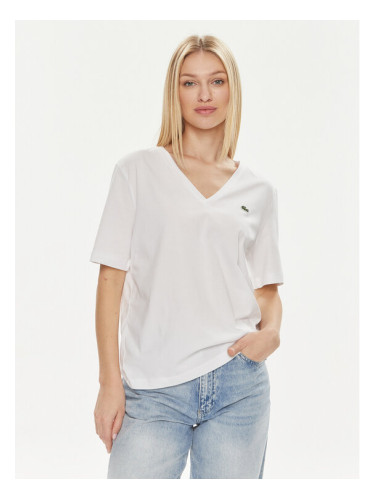 Lacoste Тишърт TF7300 Бял Regular Fit