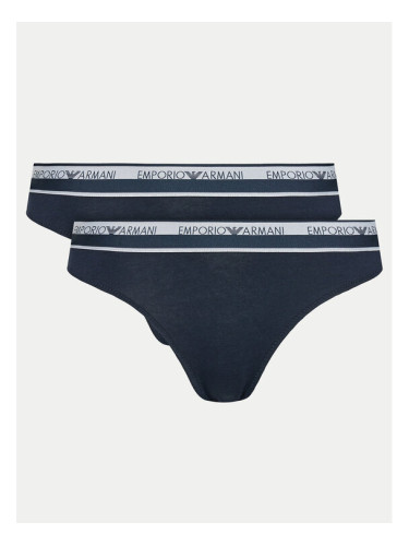 Emporio Armani Underwear Комплект 2 чифта бикини бразилиана 163334 4R227 00135 Тъмносин