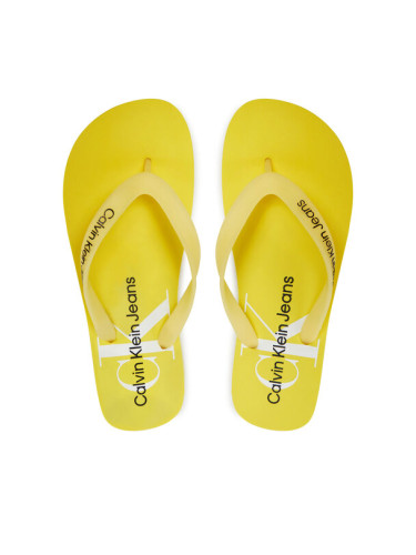 Calvin Klein Jeans Джапанки Beach Sandal Monogram Tpu YM0YM00838 Жълт