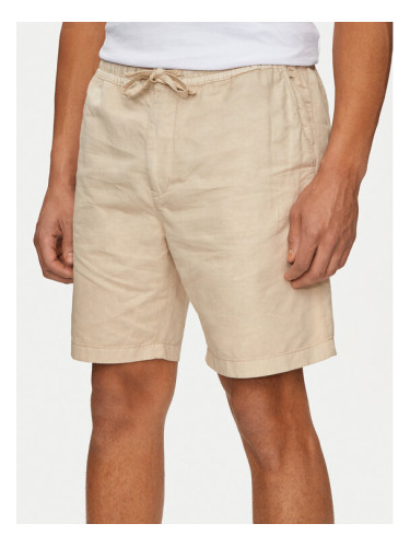 Pepe Jeans Шорти от плат Relaxed Linen Smart Shorts PM801093 Бежов Regular Fit