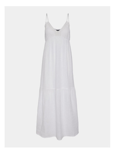 Pieces Лятна рокля Astina 17148071 Бял Regular Fit