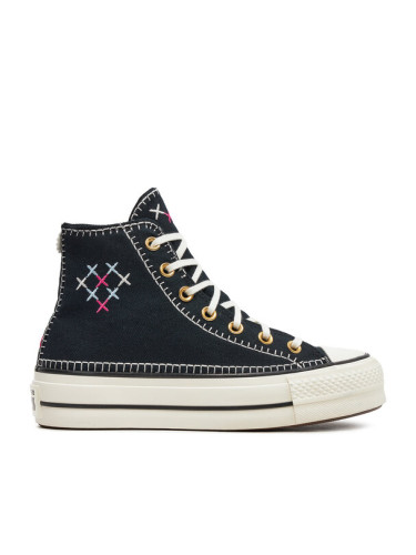 Converse Кецове Chuck Taylor All Star Lift Crafted Stitching Platform A08731C Черен