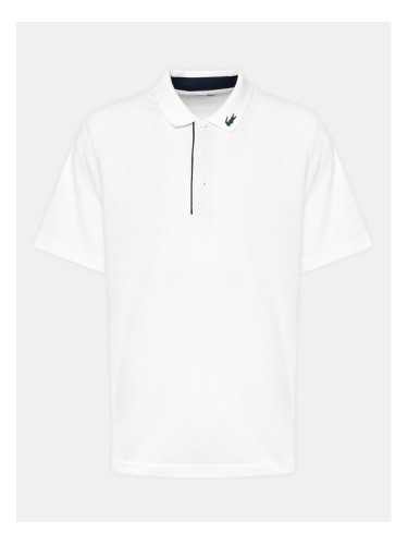 Lacoste Тениска с яка и копчета DH3982 Бял Regular Fit
