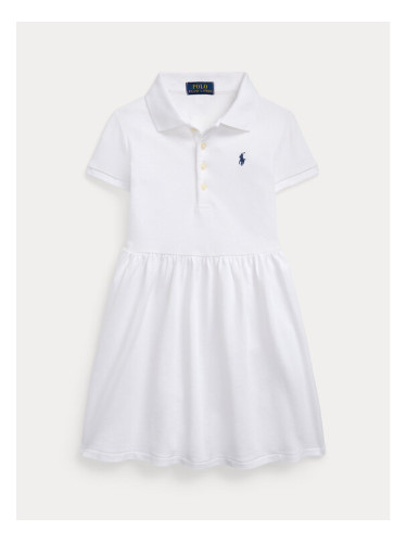 Polo Ralph Lauren Ежедневна рокля 312934961001 Бял Regular Fit