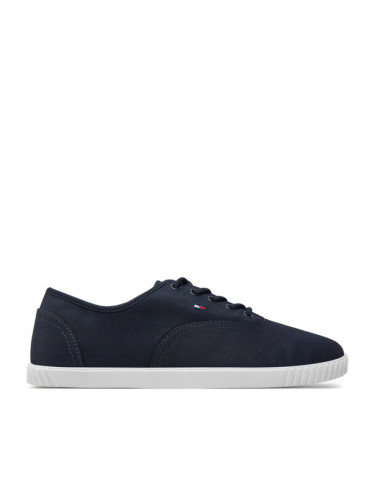 Tommy Hilfiger Гуменки Canvas Lace Up Sneaker FW0FW07805 Тъмносин