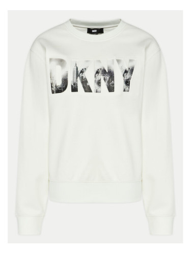 DKNY Суитшърт P4AHASID Бял Regular Fit