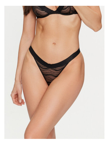 Calvin Klein Underwear Дамски бикини тип бразилиана 000QF7720E Черен