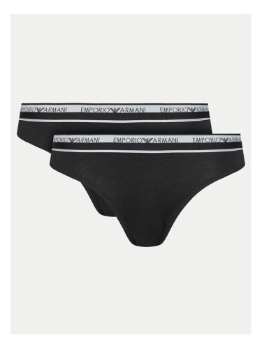 Emporio Armani Underwear Комплект 2 чифта бикини бразилиана 163334 4R227 00020 Черен