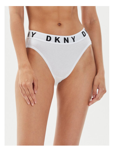 DKNY Класически бикини с висока талия DK8505 Бял