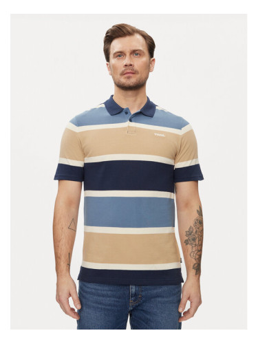 Vans Тениска с яка и копчета Halicrest Stripe Polo Ss VN000G3R Син Regular Fit