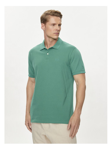 Gap Тениска с яка и копчета 586306-16 Зелен Regular Fit