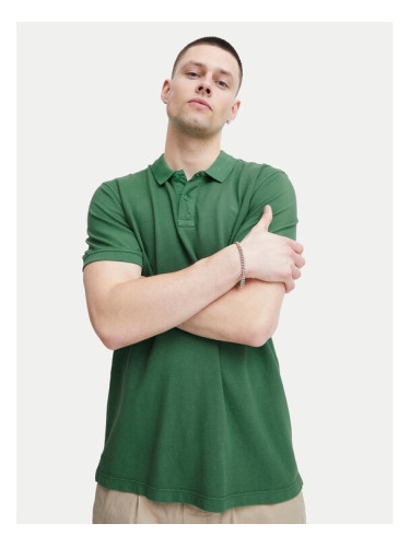 Blend Тениска с яка и копчета 20715297 Зелен Regular Fit