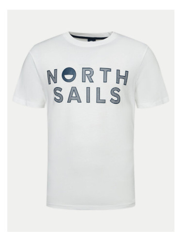 North Sails Тишърт 692973 Бял Regular Fit