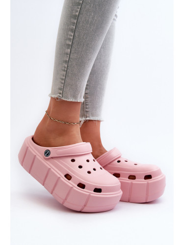 Boto Розови дамски джапанки на платформа Itubia