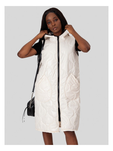 PERSO Woman's Women's long quilted vest with pockets