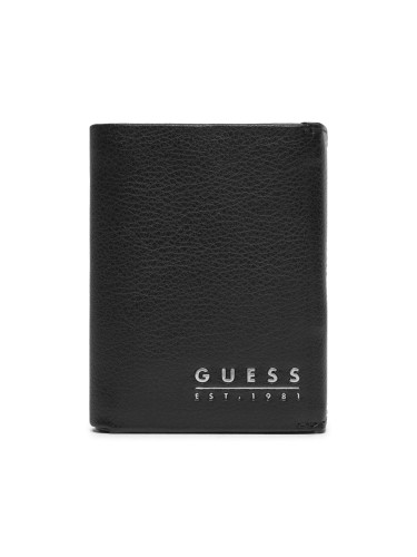 Голям мъжки портфейл Guess SMMETL LEA65 Черен