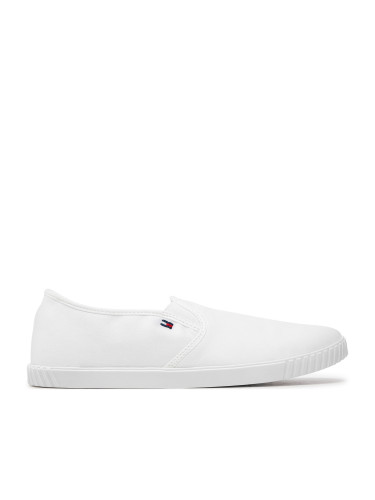 Гуменки Tommy Hilfiger Canvas Slip-On Sneaker FW0FW07806 Бял
