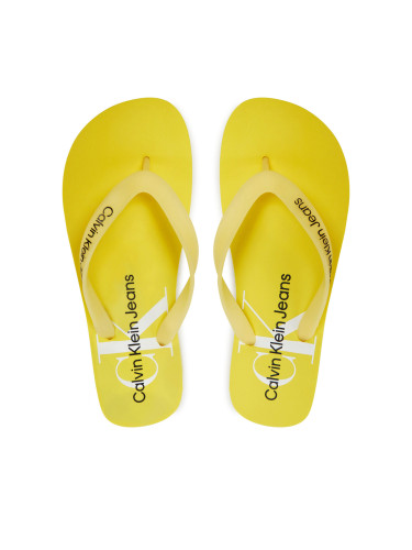Джапанки Calvin Klein Jeans Beach Sandal Monogram Tpu YM0YM00838 Жълт