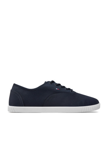 Гуменки Tommy Hilfiger Canvas Lace Up Sneaker FW0FW07805 Тъмносин