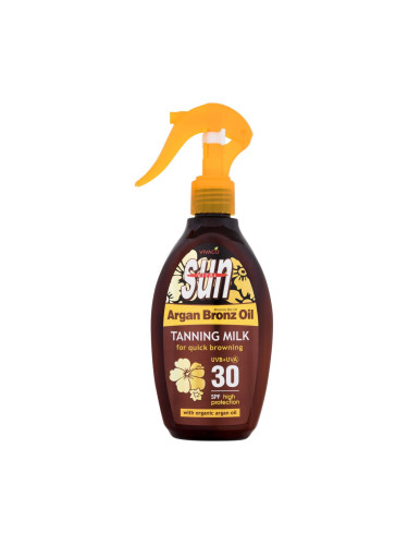 Vivaco Sun Argan Bronz Oil Tanning Milk SPF30 Слънцезащитна козметика за тяло 200 ml