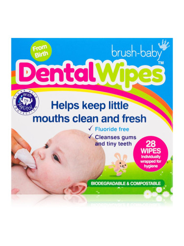 Brush Baby DentalWipes кърпички за зъби за деца 6 бр.