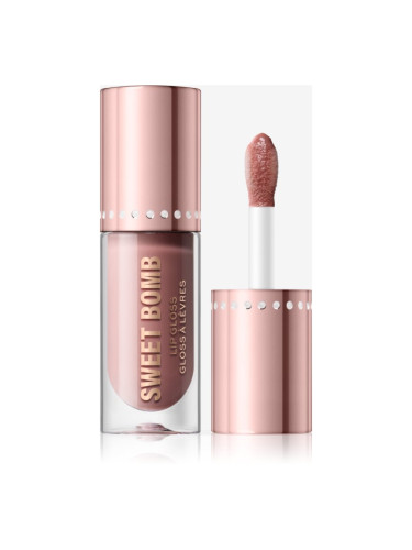 Makeup Revolution Y2k Sweet Bomb блясък за устни с блестящи частици цвят Strawberry Swirl Pink 4.5 мл.