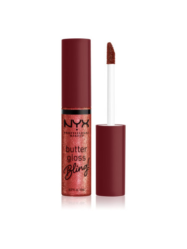 NYX Professional Makeup Butter Gloss Bling блясък за устни с блестящи частици цвят 07 Big Spender 8 мл.