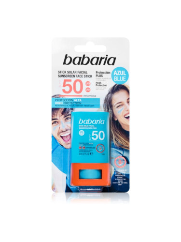 Babaria Blue Face Sun Stick защитен хидратиращ стик за лице и чувствителни места SPF 50 20 мл.