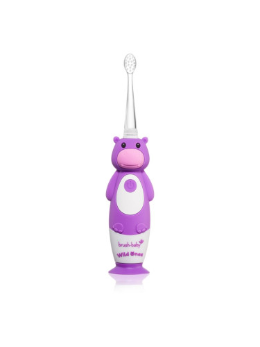 Brush Baby WildOnes WildOne електрическа четка за зъби + 2 резервни глави за деца Hippo 1 бр.