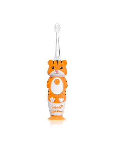 Brush Baby WildOnes WildOne електрическа четка за зъби + 2 резервни глави за деца Tiger 1 бр.
