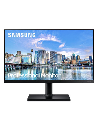 Монитор Samsung LF-24T450F (2020), 24" (60.96 cm) IPS панел, 75 Hz, Full HD, 5ms (GTG), 1000:1, 250 cd/m2, DisplayPort, HDMI, USB Hub